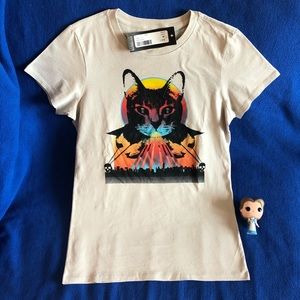 BRAND NEW Brooklyn Industries Crazy Cat T-Shirt